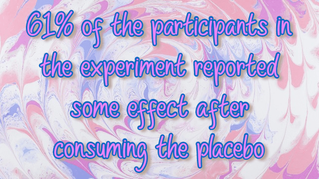 כמה עוצמתי הוא אפקט&nbsp;הפלצבו