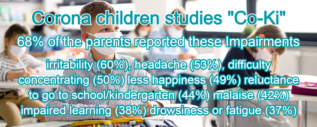 מחקר גרמני מציג תוצאות ראשונות לגבי השפעת המסכות על בריאות הילדים + מחקר אנגלי שמציג ירידה במבחנים&nbsp;קוגנטיביים