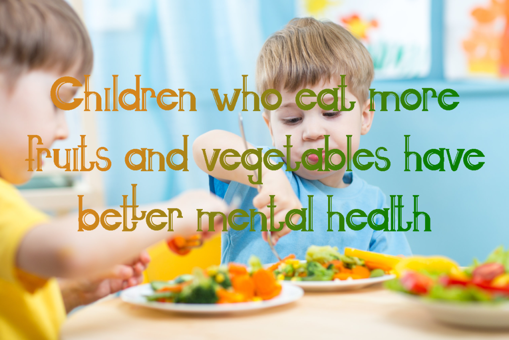 ילדים שאוכלים הרבה פירות וירקות הם בעלי רווחה מנטלית טובה&nbsp;יותר.