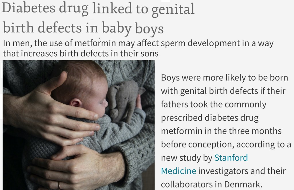 מטפורמין נקשר למומים מולדים באיברי המין של&nbsp;בנים