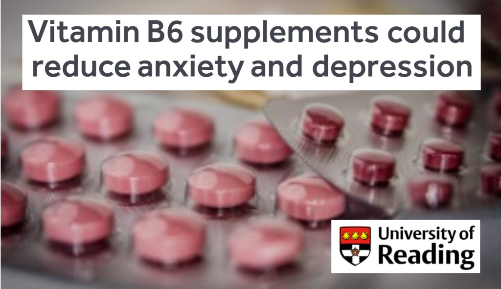 ויטמין B6 במינון גבוה יכול להפחית חרדה ודיכאון