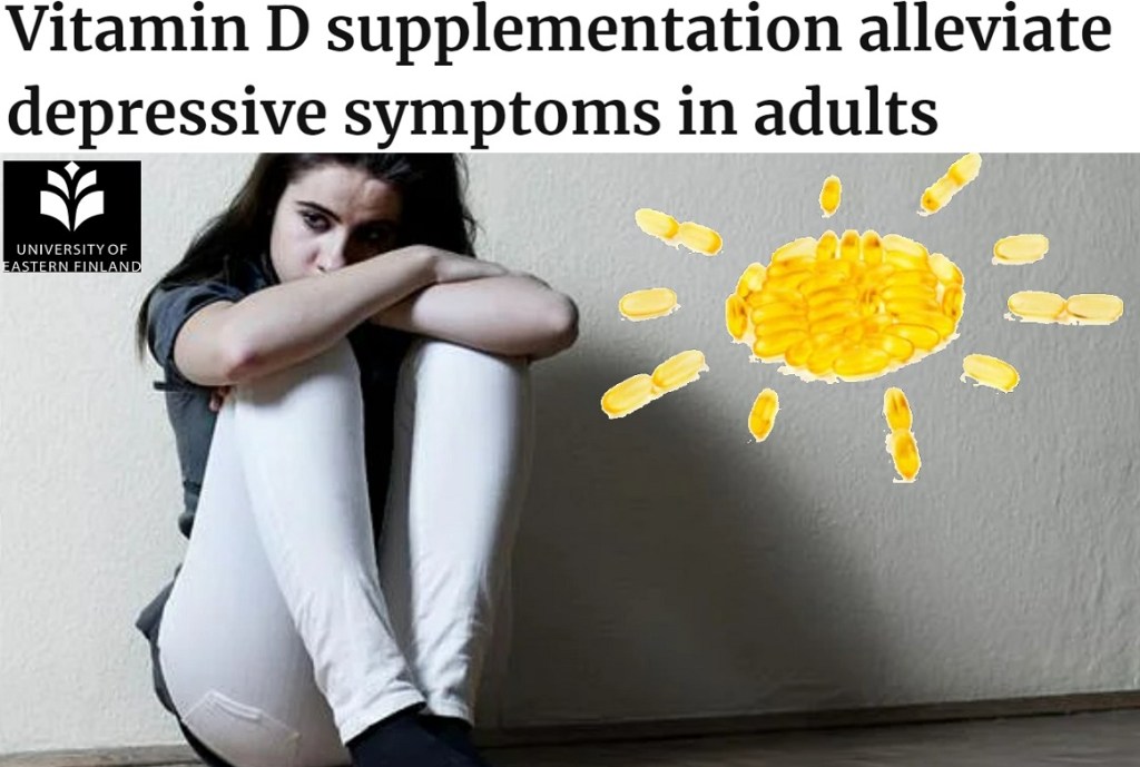 מטה-אנליזה הכוללת עשרות מחקרים מעלה כי תוספת ויטמין D מקלה על תסמיני דיכאון אצל מבוגרים.