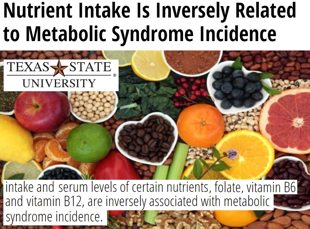 מחקר מראה כי פולאט, ויטמין בי 6 ובי 12 עשויים לסייע במניעת תסמונת&nbsp;מטבולית