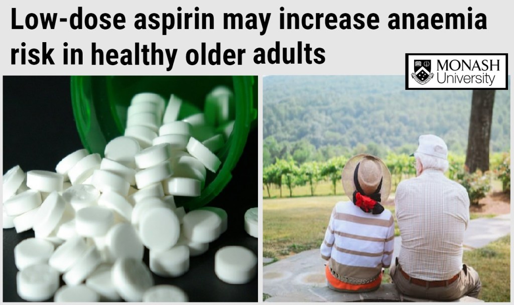 אספירין מעלה סיכון לאנמניה&nbsp;בקשישים