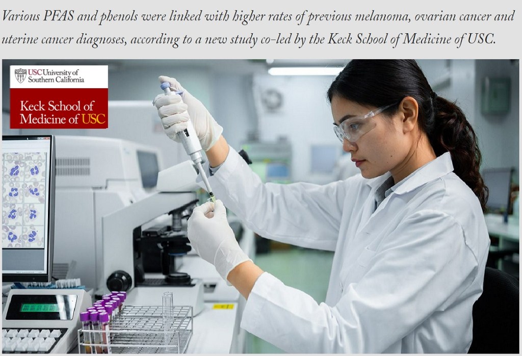 נגזרות שונות של PFAS ו-BPA נקשרו לסוגים שונים של סרטנים