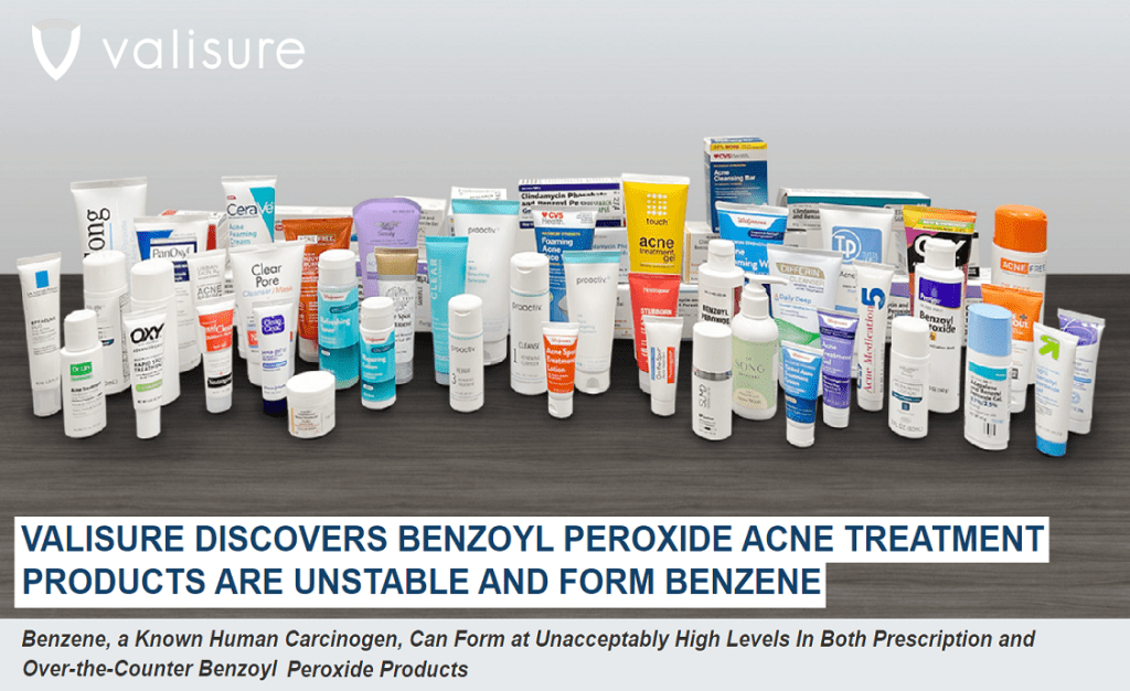 מוצרי טיפול באקנה נפוצים המבוססים על בנזואיל-פרוקסיד אינם יציבים ומייצרים&nbsp;בנזן