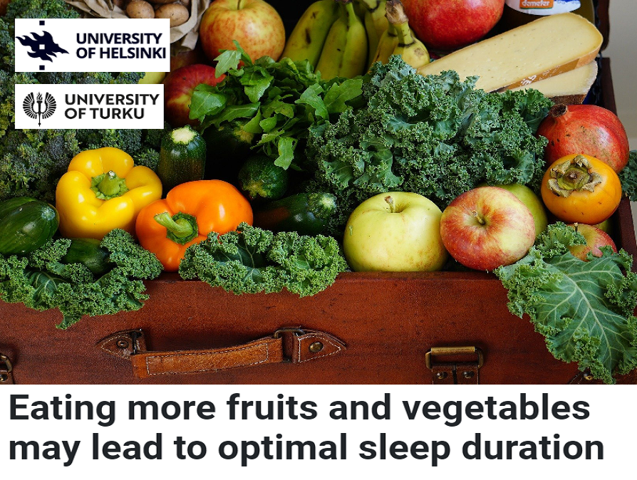 אכילת יותר פירות וירקות עשויה להוביל למשך שינה&nbsp;מיטבי
